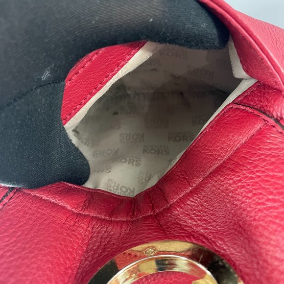 Michael Kors Red Pebbled Leather Hobo/Handbag - Picture 8 of 15